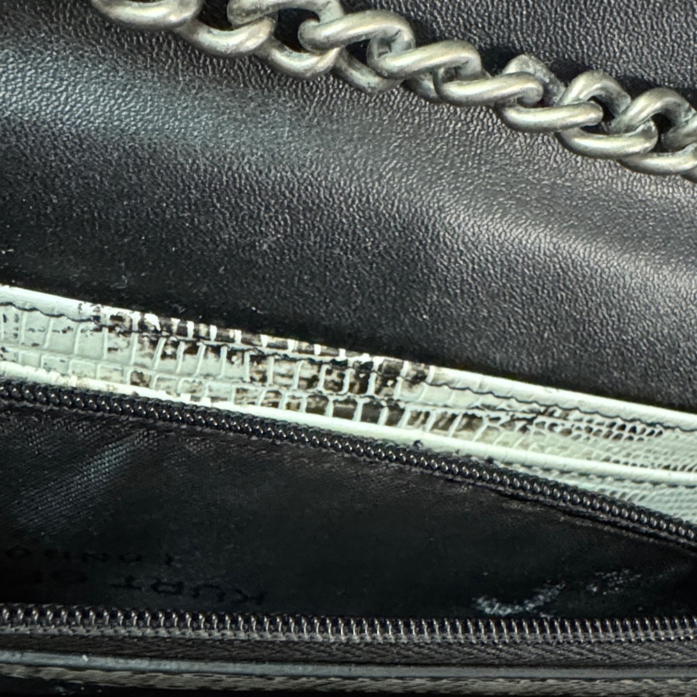 Kurt Geiger London Kensington Snakeskin Embossed Leather Crossbody WOC - Picture 8 of 10